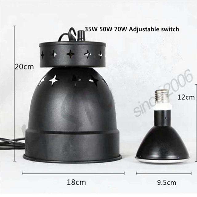 Viable Dimmable 70W Reptile Products Fixture Accessories For Reptile Box Cage Enclosure HID Lamp